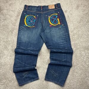 Vintage 90s Coogi Baggy Embroidered Jeans 42x35‎ (Fits 40x34)